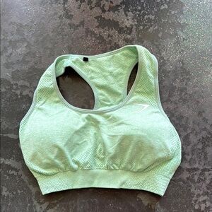 Gymshark Green Sports Bra with Racerback Design